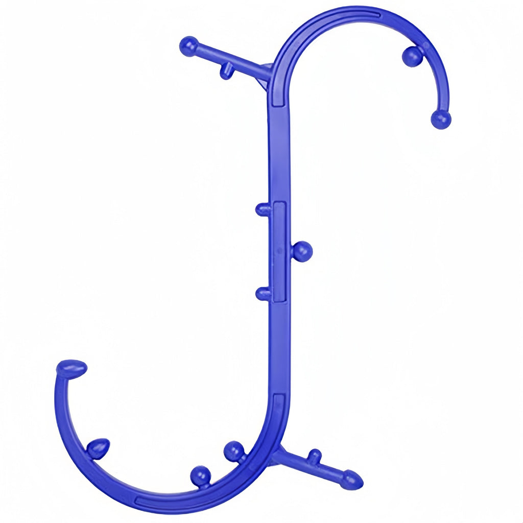 NNETM Lead-Free S-Shaped Hook Self-Massage Stick(Blue)