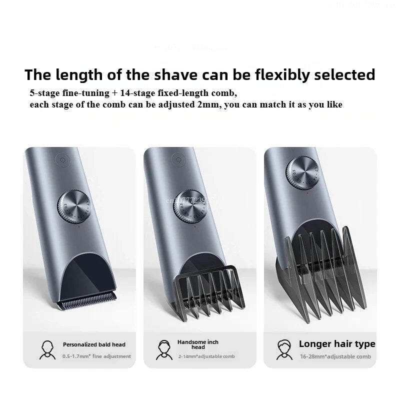 NNEOBA 2 in 1 Electric Hair Clipper & Shaver Wireless Barber Trimmer for Men Grey