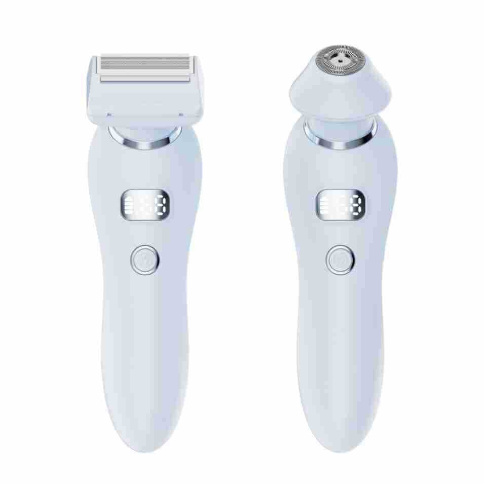 NNEDSZ U34 Blue 2-in-1 Electric Razor for Women - Multifunctional Rechargeable Hair Removal Shaver