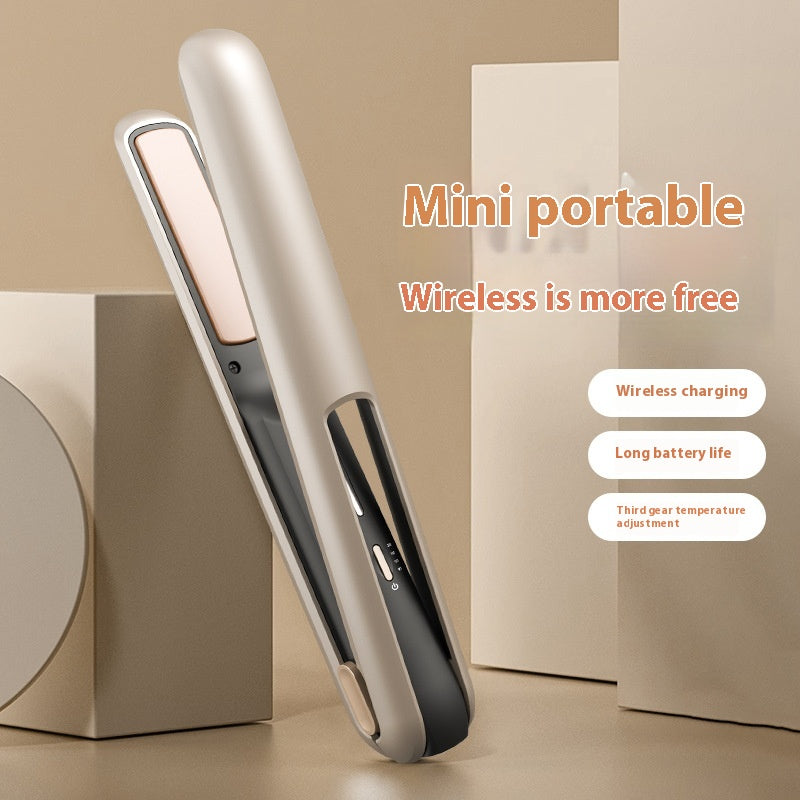 NNEDSZ Starry  Gray Wireless USB Charging Hair Straighteners Volume Straight Two-in-one