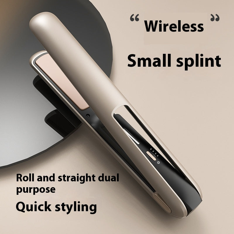 NNEDSZ Starry  Gray Wireless USB Charging Hair Straighteners Volume Straight Two-in-one