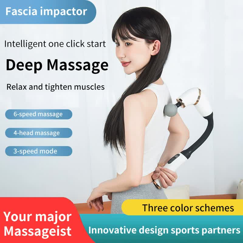 NNEDSZ White Portable Elbow Massage Gun - 1200 mAh Muscle Relaxation Tool