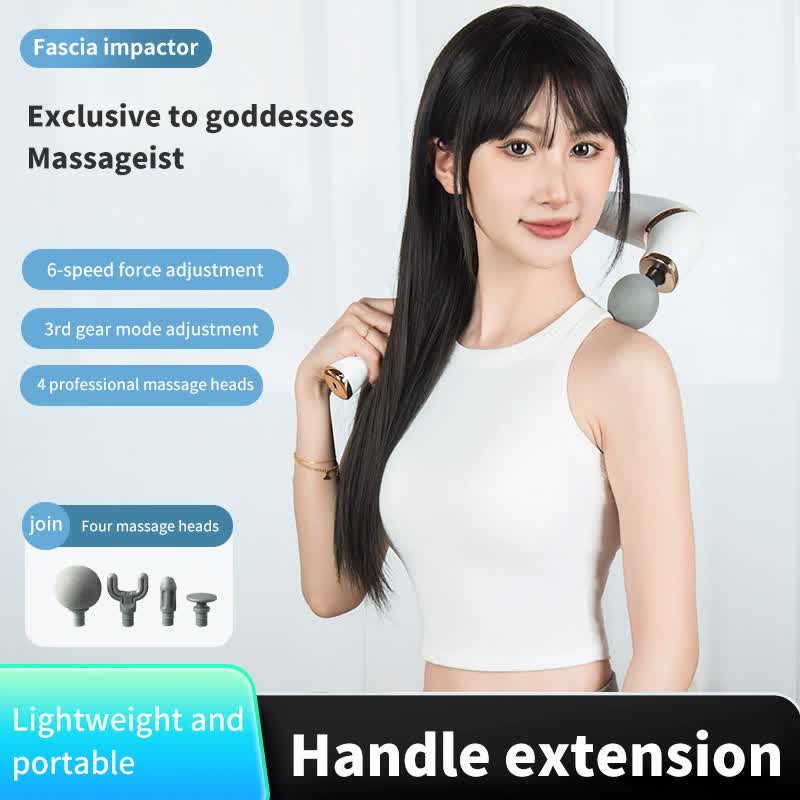 NNEDSZ White Portable Elbow Massage Gun - 1200 mAh Muscle Relaxation Tool