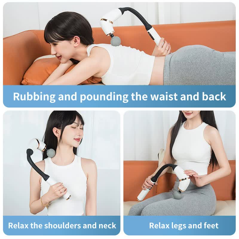 NNEDSZ White Portable Elbow Massage Gun - 1200 mAh Muscle Relaxation Tool
